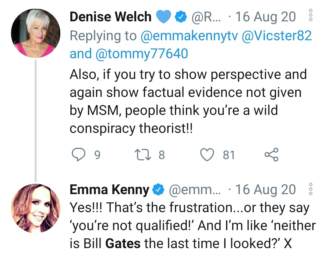 Is she using cautious professional judgement as a media psychologist, knowing what she says is listened to by many? Is she supporting the important public health vaccination programme?