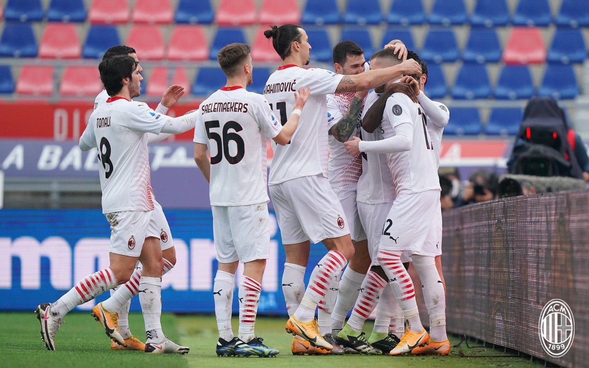 TioBrahim's tweet photo. Final del partido: En un encuentro muy reñido, Milan lo ganó por 2-1 con anotaciones de Rebić y Kessie (penal)El descuento de Bologna lo hizo el ex Milan Andrea Poli
🔝Tras este triunfo los rossoneros siguen como líderes de la serie A con 46 puntos🔴⚫
#ForzaMilan #BolognaMilan https://t.co/SdnPj2wXMi