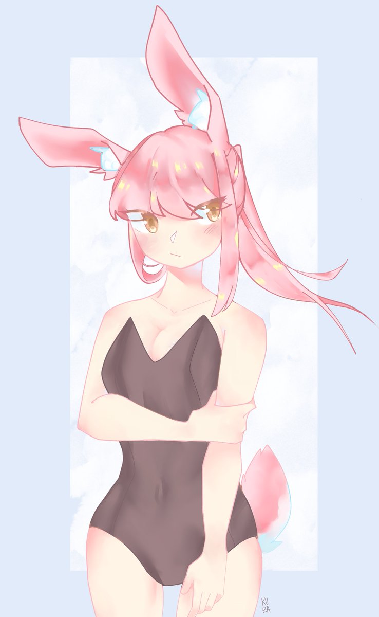 Kuratio_'s tweet photo. Bunny gorl 
Wanted to try a new shading method and it spiralled https://t.co/sAtj8422Ub