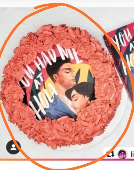 For those asking, this was the photo I sent to the baker (But I had asked her to make it rectangular and minus the flowers since mine is a suspense) A beautiful example of a book cake!