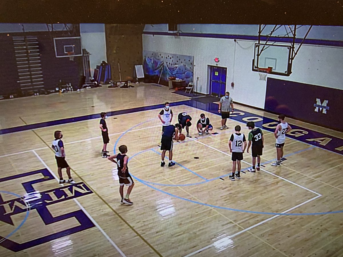 Makes me smile to see ball being played in the gym. #cougarnation #maskup #saturdayfunday