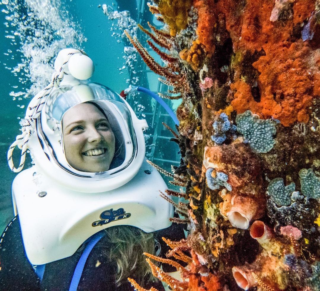 sea_trek's tweet photo. 🎶 Under the sea 🐠🐙 Darlin’ it’s better down where it’s wetter 💦 Take it from me 💁🏼‍♀️ 🎶

📍Undersea Helmet Walk at @BusseltonJetty 
📷. @_annabelclaire_ 
.
.
#australiassouthwest #busseltonjetty #busseltonjettyofficial #underseahelmetwalk  #seatrek #thisisWA https://t.co/XCBSV1Clxd