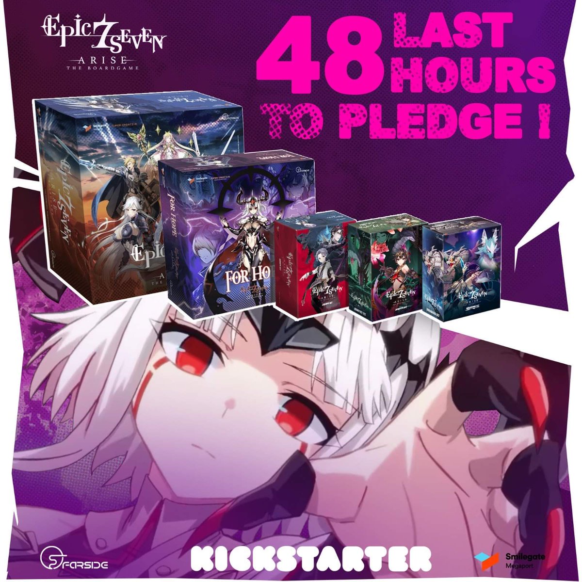 We have reached the LAST 48 hours for Epic Seven Arise The Board Game on #Kickstarter. There have been many great additions to the campaign. Support us now and together unlock our final stretch goal!

kickstarter.com/projects/farsi…

#stretchgoal  #boardgame #tabletopgames