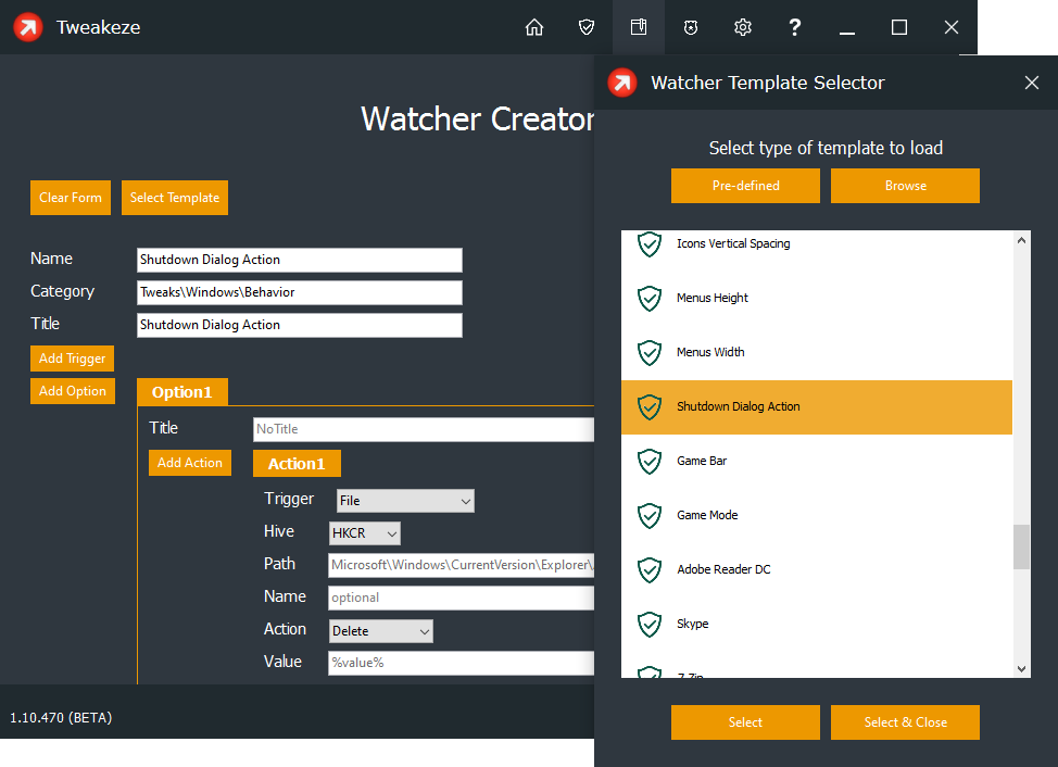 tweakeze's tweet photo. The new Watcher #Template Selector makes it easier to create your own custom #Watchers to keep your #computer #organized! #keepityourway!
https://t.co/NSXdPYM56p
#tweakeze #software #privacy #filemonitoring #windows #freeware #computermonitoring #tweaks #cmdline #scripting https://t.co/qrGwjpDUK2