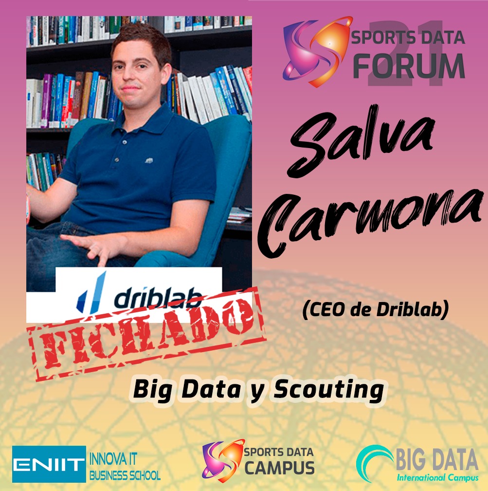 SportsDataCamp's tweet photo. Otra de las caras conocidas que no podía faltar en el #SportsDataForum es, sin duda, @CarmonaSalva, CEO de @driblab &amp; @Madribble que nos deleitará con la ponencia marco sobre Big Data y Scouting. 
¡Plazas limitadas! Apúntate y asiste de manera gratuita: 
https://t.co/JEm68q4Z72 https://t.co/yVsSCrdi5x
