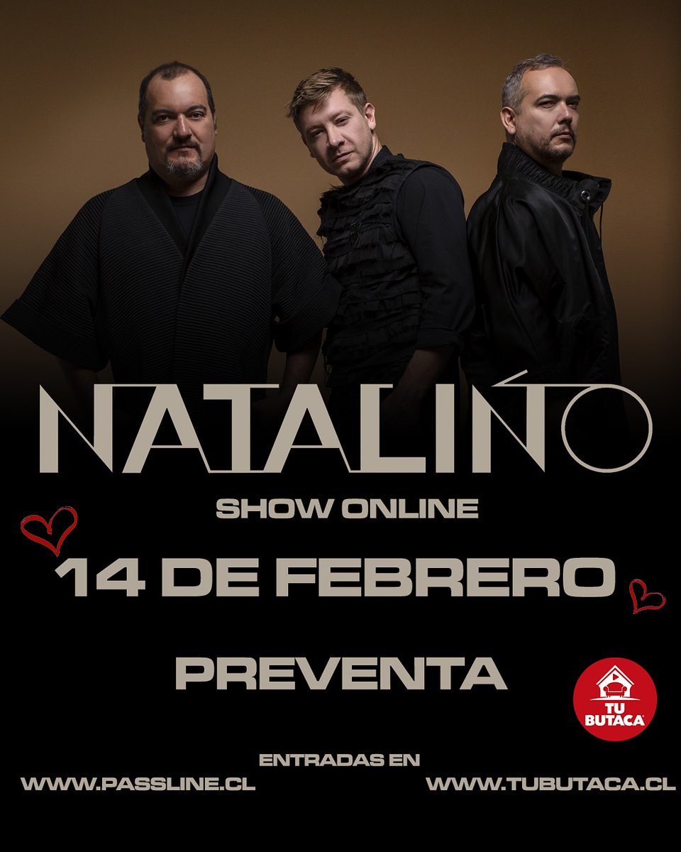 Celebremos juntos El dia de los Enamorados 😍 este 14 de Febrero a las 21 hrs, en un show vía Stream, compra tus entradas en tubutaca.cl <a href="/natalinocris/">cristian natalino</a> <a href="/hugomanzi/">Hugo Manzi</a> <a href="/LaloManzi/">Eduardo Manzi</a> <a href="/Natalino_Nena/">FC  NATALINO NENA</a>
