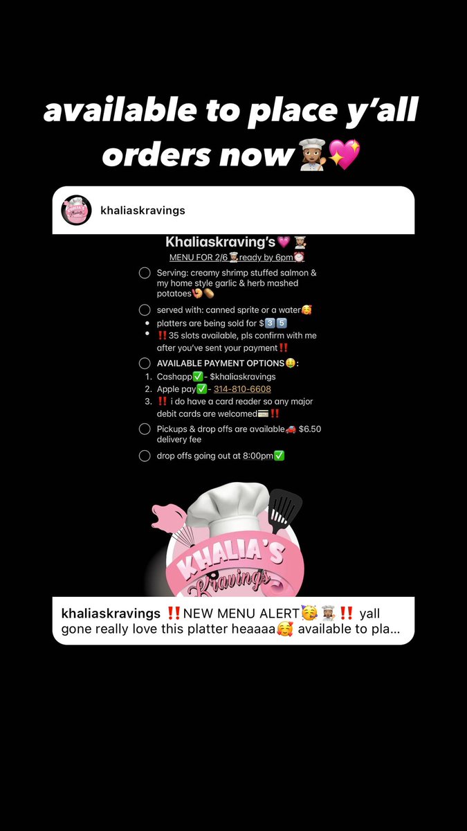godholdsme1's tweet photo. ‼️NEW MENU ALERT🥳👩🏽🍳‼️ yall gone really love this platter heaaaa🥰 available to place y’all orders now📲 text 314-810-6608 with payment confirmation👩🏽🍳📲 like, share & tell/bring a friend❤️ #khaliaskravings #selftaughtchef #seafood #blackownedbusinesses #privatecatering #stl✨👩🏽🍳 https://t.co/kuqfTaYyN0