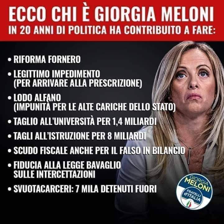 giussanocitta's tweet photo. @GiorgiaMeloni @FratellidItalia Italiani masochisti con poca memoriaaaaaaa 😄😄😄😄 https://t.co/jl7Yy9e0Rd
