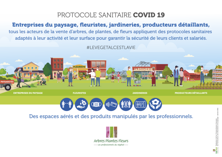 Tous les acteurs de la #vente d’#arbres, de #plantes, de #fleurs appliquent des protocoles sanitaires adaptés à leur activité et leur surface pour garantir la sécurité de leurs clients et salariés. Les professionnels ont à cœur de pouvoir continuer à exercer leur activité.