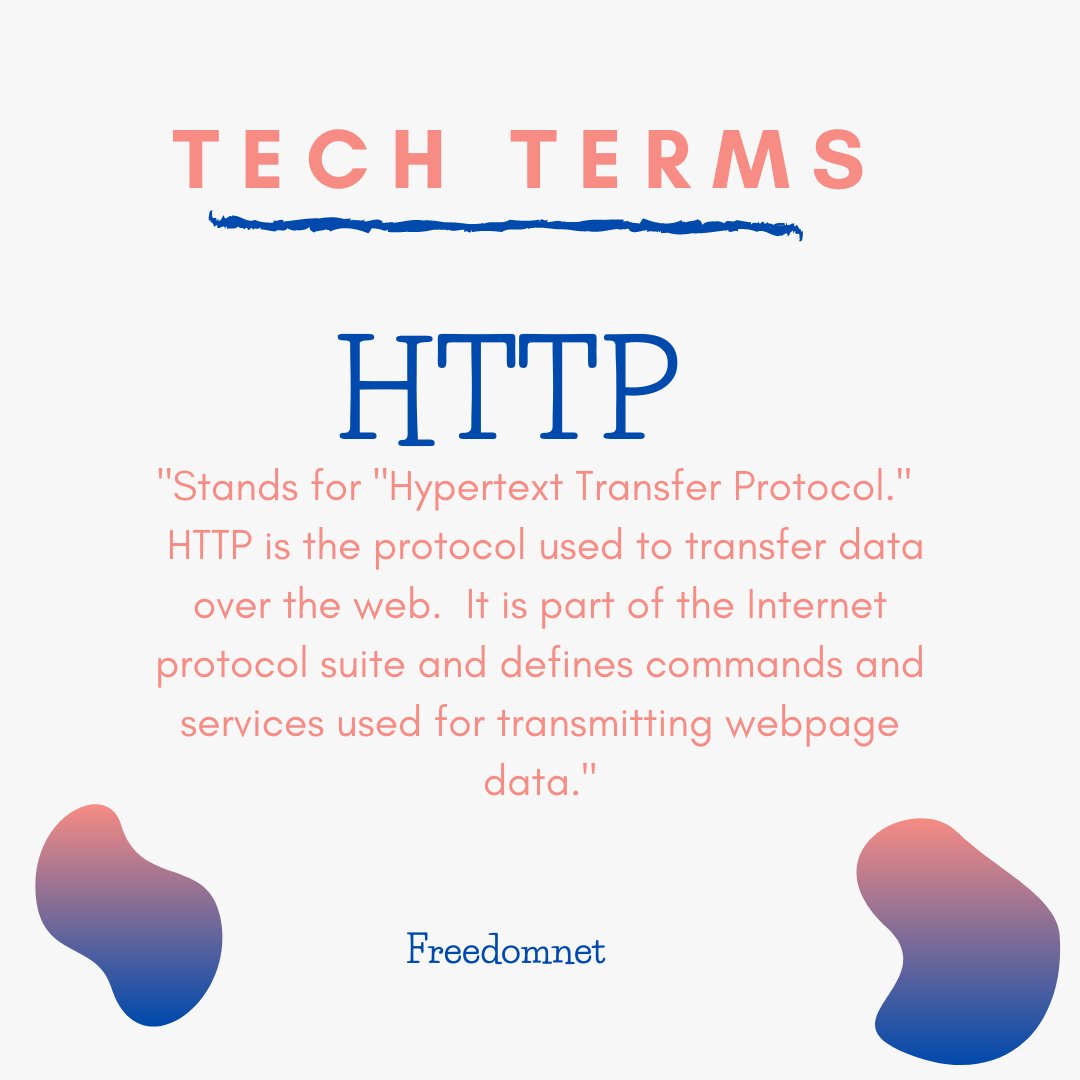 FreedomNetTech's tweet image. Are you familiar with the term HTTP?

#terms #education #tech #http #cybersecurity #security #technology #cybercrime #Internet #attackers #IT #data
