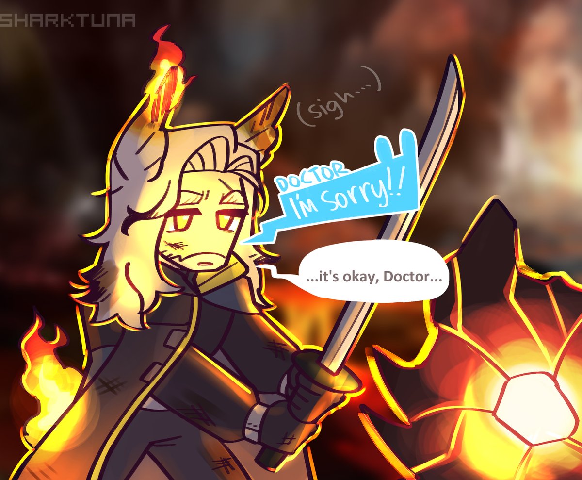 (helladoc ...?) I'm sorry Hellagur, for making you do this two years in a row 

Summer event ended but I am slow so here it is now
#Arknights 
