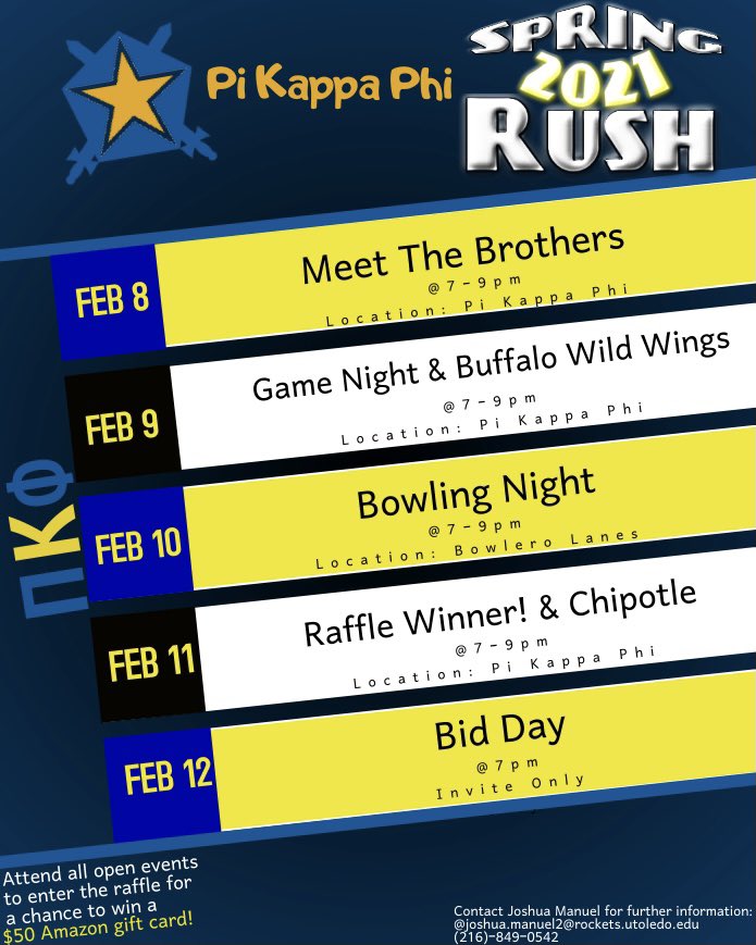 Pi Kappa Phi-Toledo on Twitter: week is right around the corner! you up yet? If not, do it today with the link in our bio. Take advantage of the