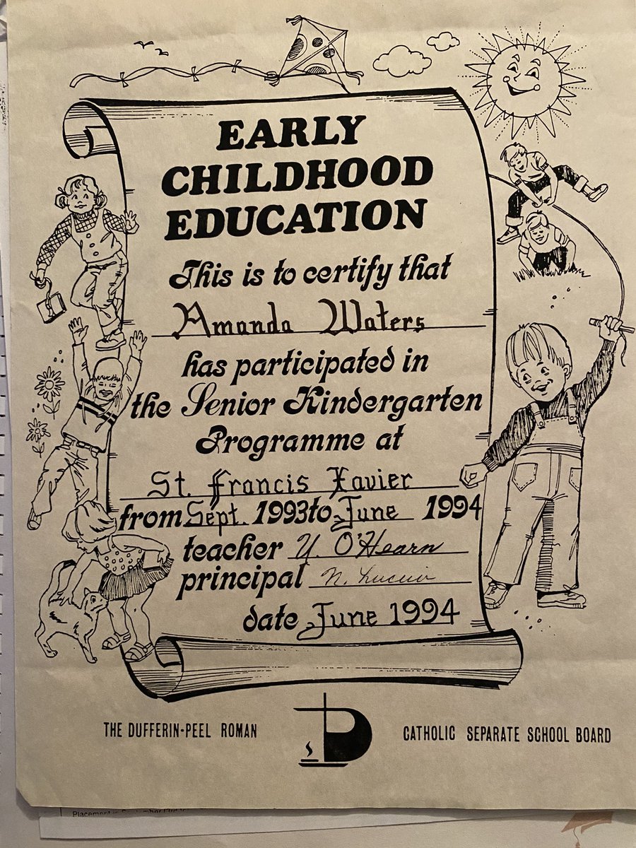 mswaters_'s tweet photo. While completing report cards this weekend I was feeling nostalgic and decided to pull out my kinder report card! Remember when report cards were hand written!? #1994 #flashback https://t.co/qmRnaS5Fwi