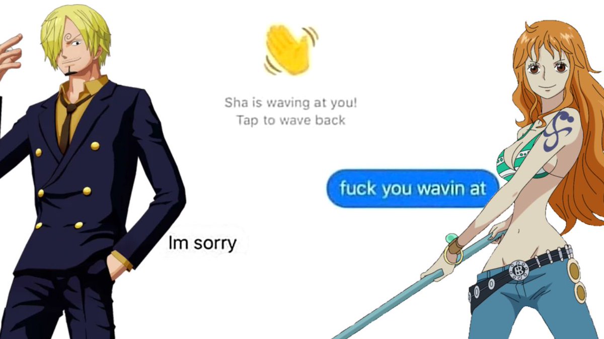 Thread of one piece characters as text chats