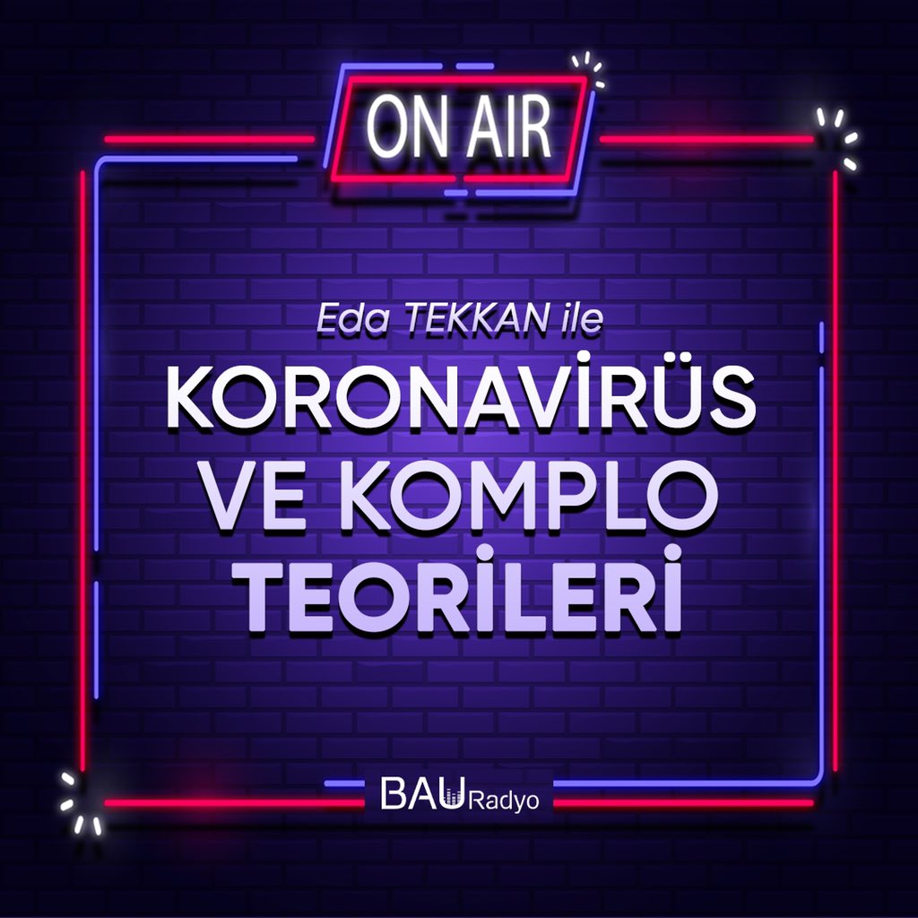 Türkiye’nin en iyi üniversite radyosu <a href="/BauRadyo/">BAU Radyo</a> artık podcastleri ile seninle beraber. 8. bölümde <a href="/edatekkann/">edatekkan</a> ile “ Koronavirüs 🦠 Ve Komplo Teorileri “  konusuyla sizlerle beraberdik. Sen de dinlemek için profildeki linki kullanabilirsin. 
<a href="/bauogrencidekan/">BAU Öğrenci Dekanlığı</a>