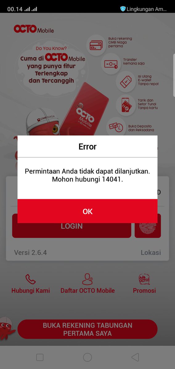 Kandar_46's tweet photo. @CIMBNiaga min saya tidak bisa login, apakah octo mobile sedang gangguan? https://t.co/g3zUo9lv3s