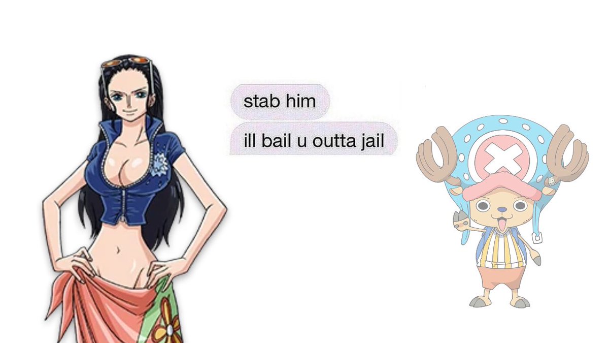 Thread of one piece characters as text chats