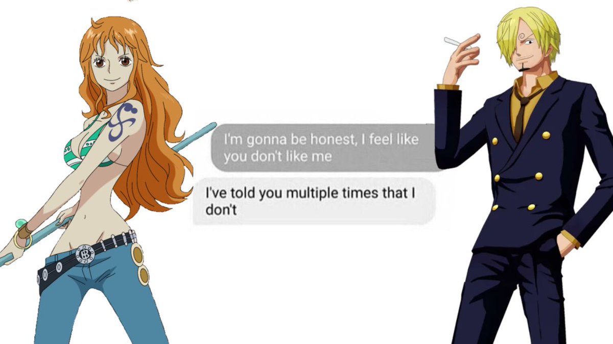 Thread of one piece characters as text chats