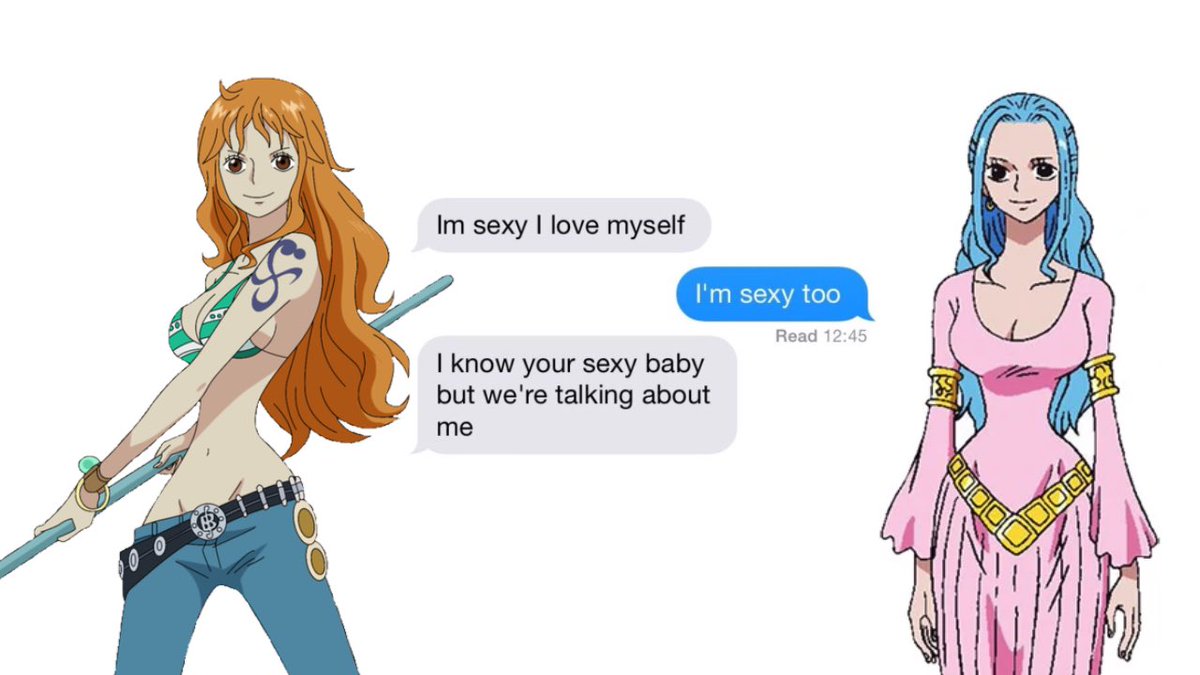 Thread of one piece characters as text chats