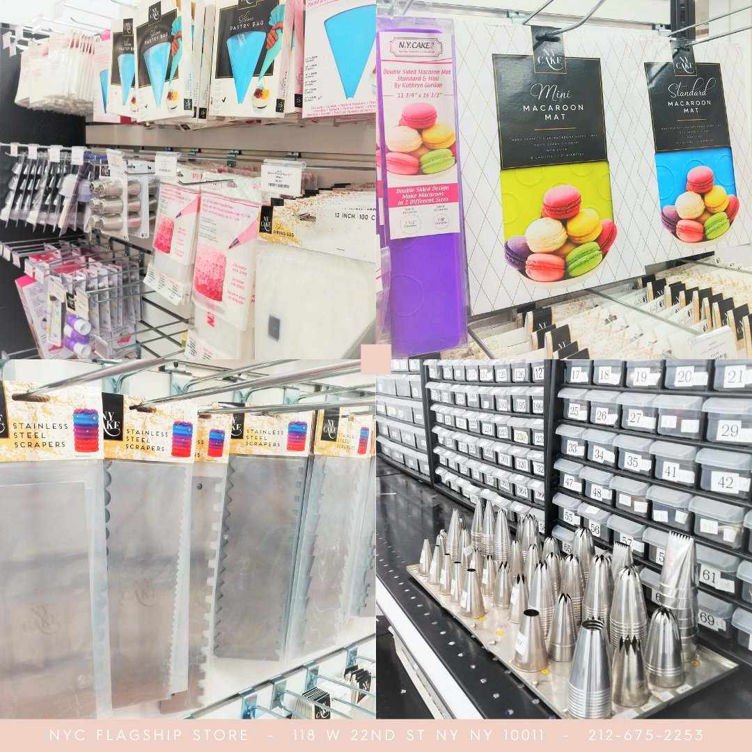 Regardless of the size of your project, we have something to meet your baking &amp; decorating needs! Stop by the Manhattan NYC Flagship Store or visit our website nycake.com for our selection of piping bags, macaron mats, cake scrapers, tips and  more!