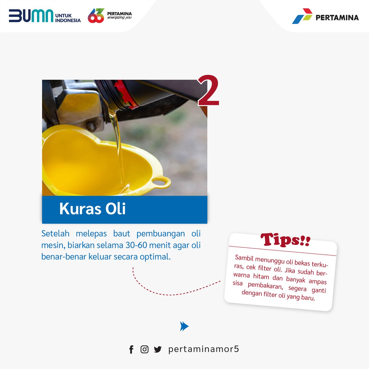 ppnjatimbalinus's tweet photo. Ganti oli motor sendiri sekarang tidak jadi masalah lagi. Kamu tetap bisa melakukannya, kok, Sob.
Jangan lupa selalu cek kapan waktu untuk mengganti oli motor, ya!
Sudah ganti oli mesin kendaraanmu belum, Sob?
#Pertamina #MORHIT5 #EnergiJatimbalnus #EnergiUntukMaju https://t.co/RSKWQCKr6W