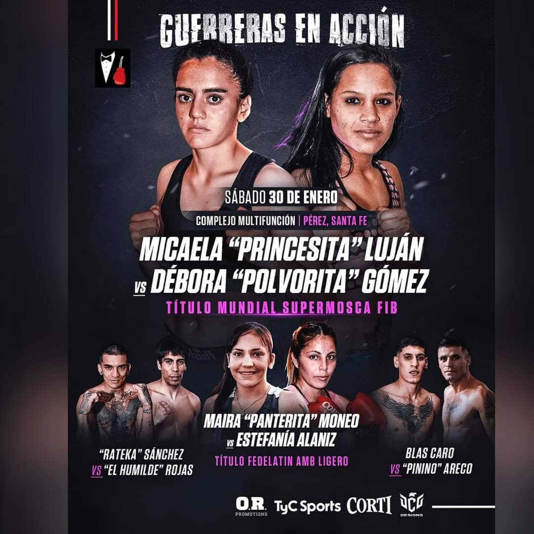 🥊Hoy !! 23:00 horas por TyCSport la economía social y popular que pega fuerte!!
🔹La Princesita "Micaela Lujan" pelea por el titulo Mundial Supermosca!!!