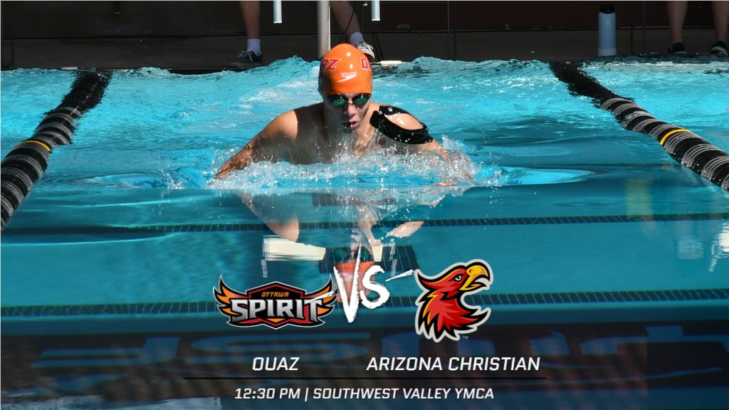 SWIMMING 🏊 RACE DAY

<a href="/OUAZSWIM/">OUAZ Swim</a> vs.
<a href="/acufirestorm/">Arizona Christian Athletics</a>

📍: Goodyear, AZ
🏟: Southwest Valley Family YMCA
🕧: 12:30 pm
❌: NO FANS ALLOWED

#WeAreOUAZ #OUAZswim