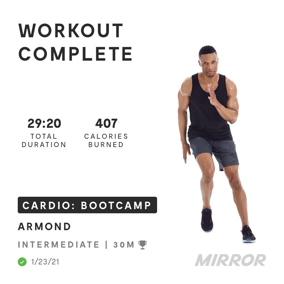 EdJacksonMD's tweet image. Boom! Just finished my Cardio: Bootcamp class with Armond on @getthemirror. #seeyourself.