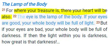 In the Bible, Matthew 6:22, the eye is metaphorically the soul of the body. Then, if your eye is XRP, XRP is metaphorically the soul of your body. 13/*