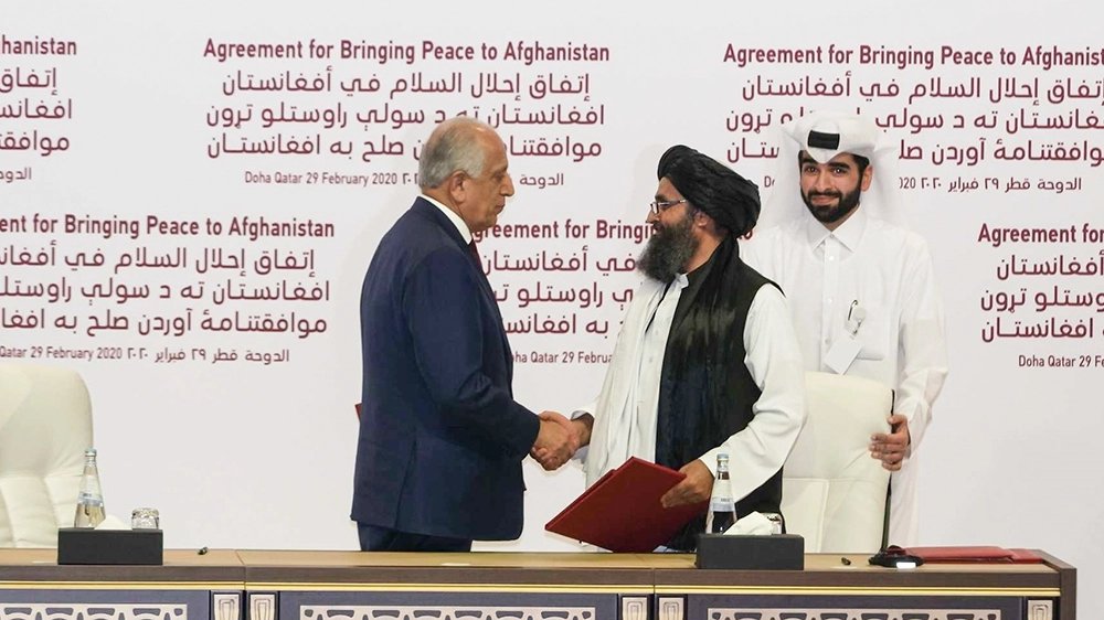 The Deal; as per Doha accord, US has to withdraw all troops from Afghanistan by May 2021 and Taliban must not allow extremists to operate from AfghanistanHorne further said, "Mr. Sullivan underscored that the US will support the peace process with a robust and regional [8]