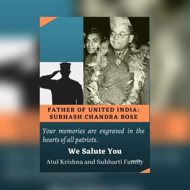 AtulKrishnaBha1's tweet photo. To recognise the colossal contribution for our freedom by #Netaji is synonymous to understanding our true history. It's great to see the country is garnering support &amp; momentum. I welcome &amp; support this initiative by the government. #JaiHind

#ParakramDivas https://t.co/Hso6g1bq44