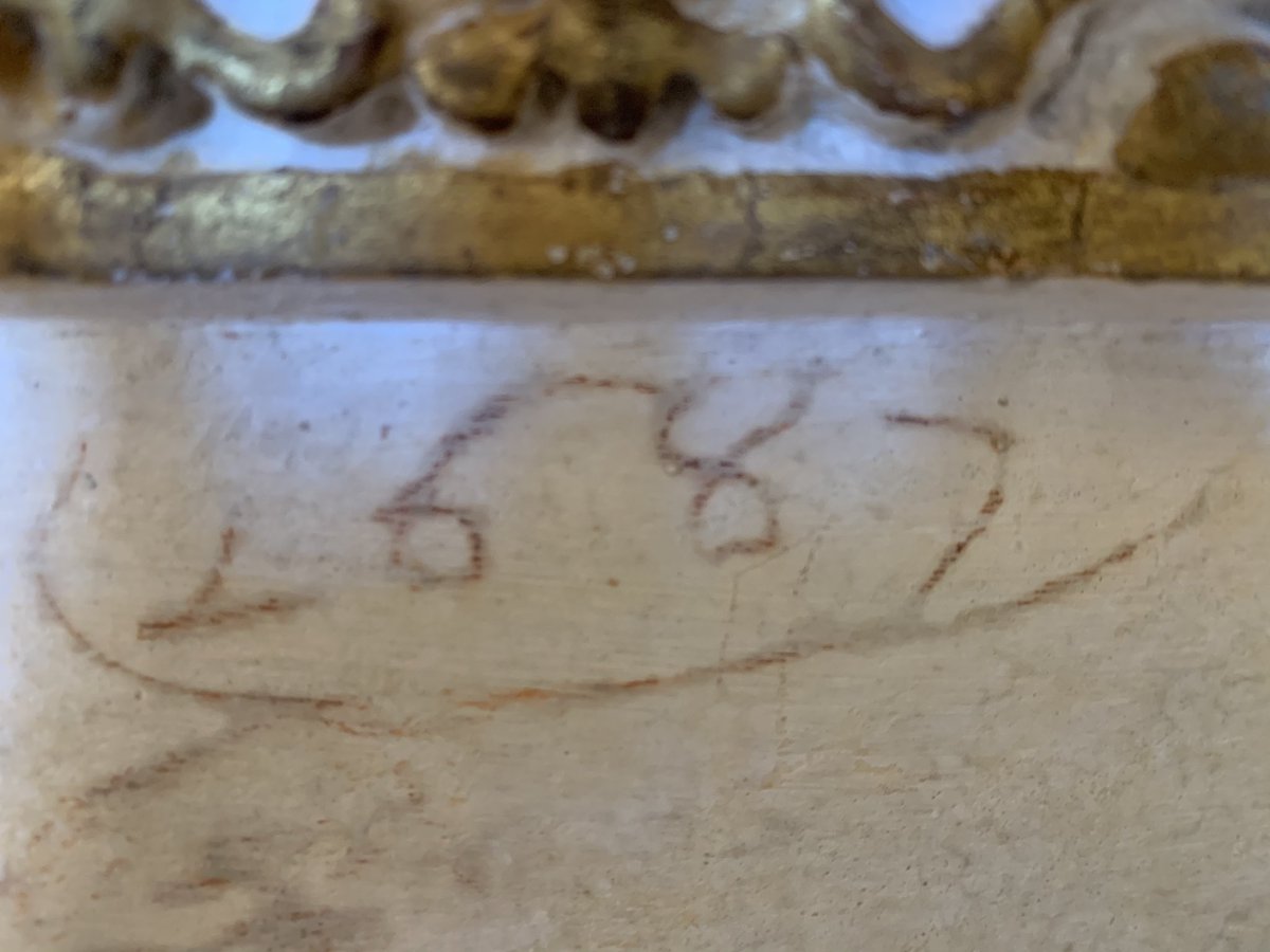 chr_masset's tweet photo. A #Rome, au #Farnese dans la galerie des #Carracci, des visiteurs ont laissé leurs traces, pieusement conservées. Le temps ennoblit même les dégradations. “ Il tempo è galantuomo “ dit-on en Italie. https://t.co/ZNaEF4LgZY