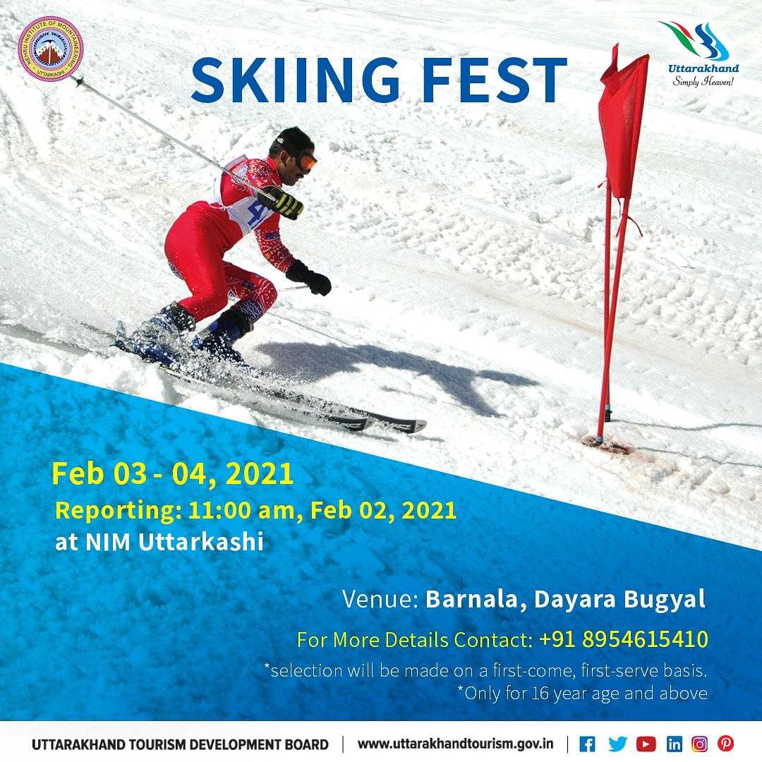 UTDBofficial's tweet photo. Come and enjoy this wonderful winter sport at the skiing festival on February 3-4, 2021, at Dayara Bugyal in Uttarkashi. Start your skiing odyssey amidst vast open spaces and snow clad mountains.
#skiing #snowfall
#natureparadise #uttarakhandtourism #simplyheaven #amazingland https://t.co/vNbV7xZbU7