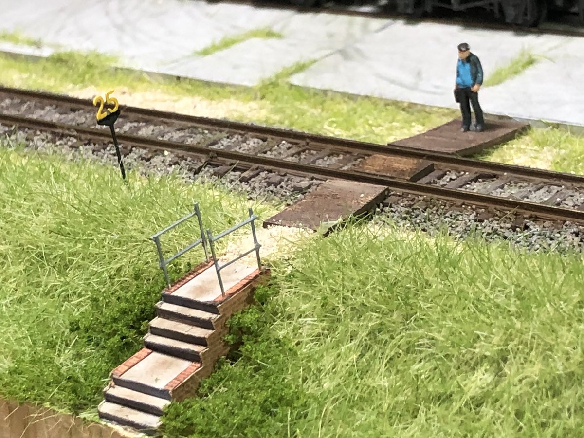 N_Amberfield's tweet photo. Foot crossing for Portmaurwin China Clay works #NGauge #AddingDetails https://t.co/FS2NH0TSds