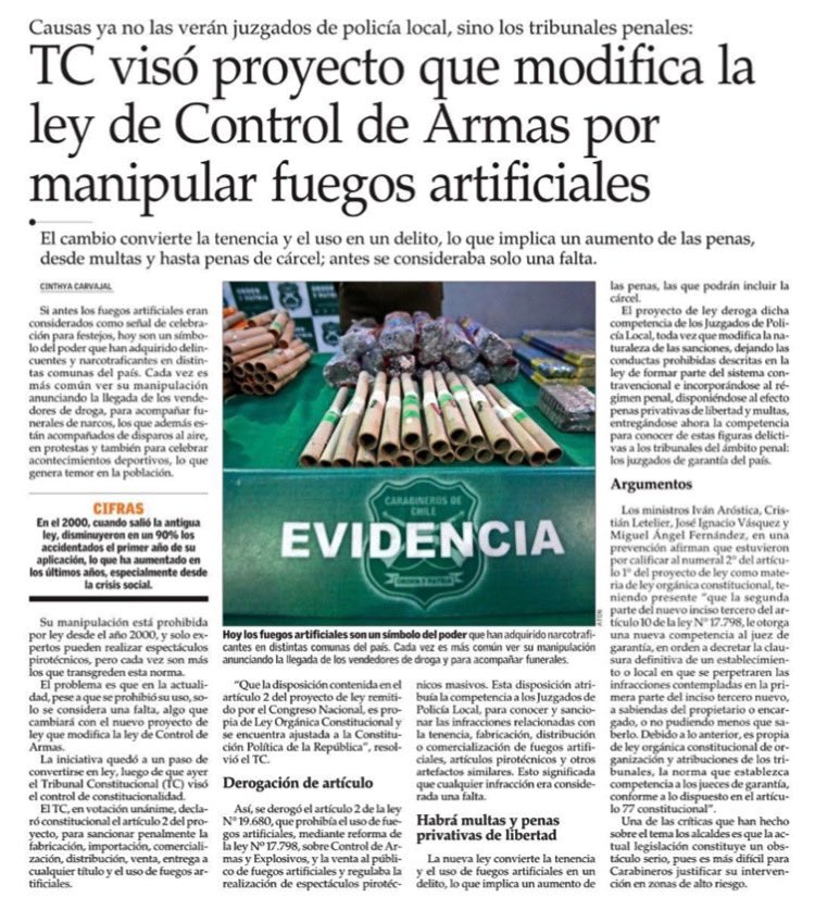 🧨🚫YA CASI ES LEY!! NO MÁS USO ILEGAL DE FUEGOS ARTIFICIALES! 🧨🚫

Listo para ser promulgado está el proyecto de mi autoría que establece como delito el uso y tenencia de estos peligrosos artefactos.

Les deseo un excelente sábado y #cuidémonosentretodos 😷🍀