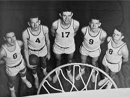 BBallMuseumIL's tweet photo. Bill Schulz is an IBCA HOF Player &amp; is now in GOD'S HOF.  We offer our condolences to his family. Bill was the center for the 1952 Hebron State Championship Team. He scored 24 pts. in the title game vs. Quincy. Bill also had a solid career @ Northwestern U.. He is wearing # 17. https://t.co/ptikojwVeE