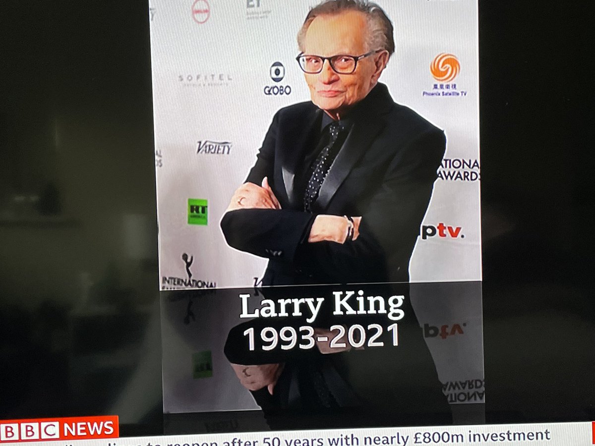 TanyavonA's tweet photo. Wow @BBCBreaking might want to check your dates here... 🙄 RIP #larryking https://t.co/zImMak3tcw
