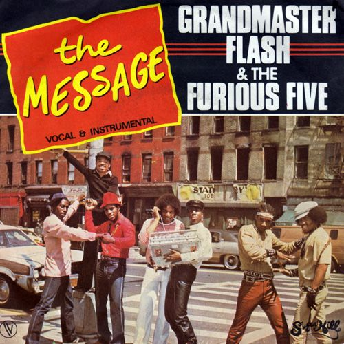 1982 - Grandmaster Flash and The Furious FiveHonorable Mention: N/AThe whole crew set back up with a classic record as Melle Mel shifted Hip-Hop to the focus of realities of his hometown. The Message became the first conscious Rap track delivering the message.