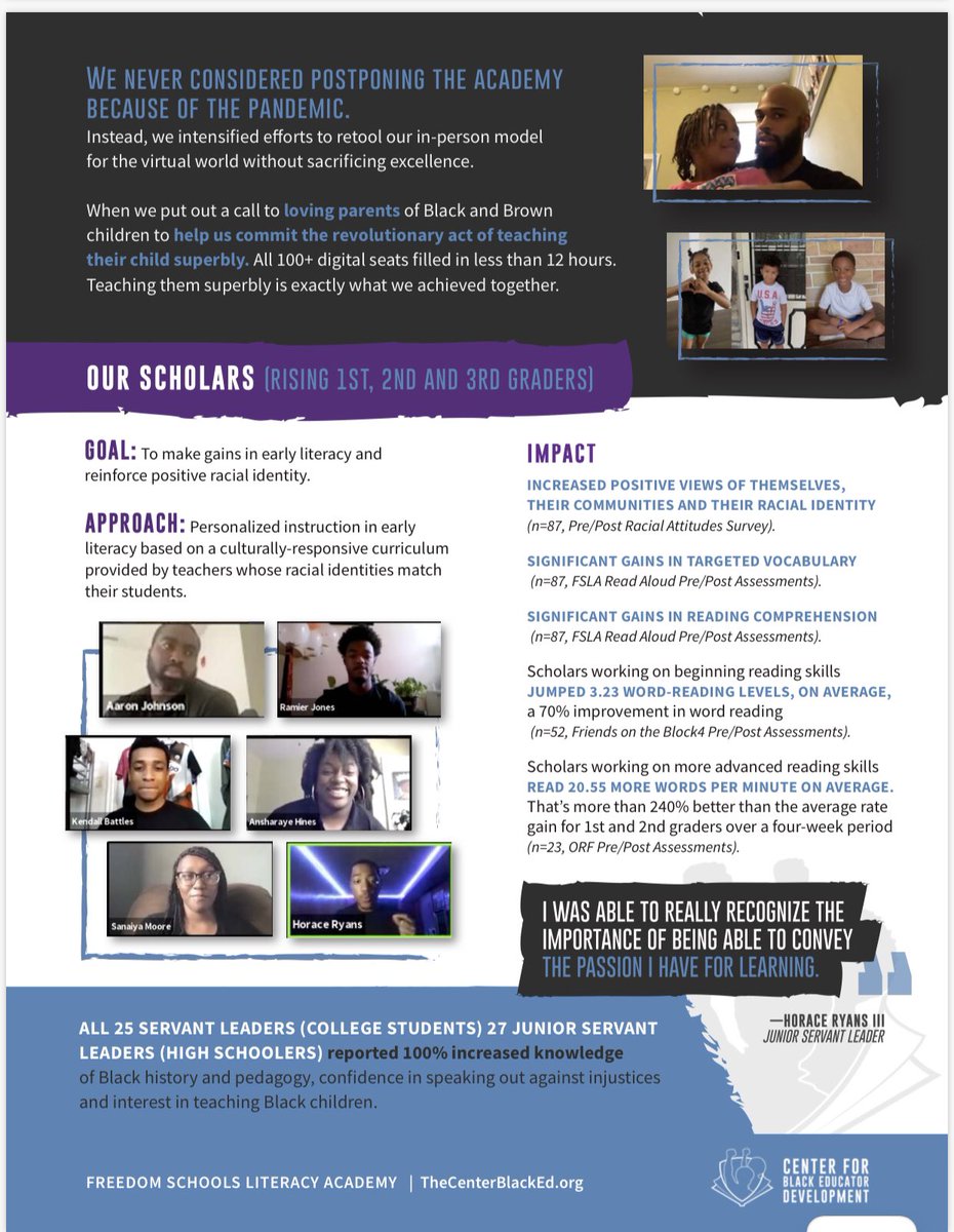 We’re about to start recruiting Black high school/college students for Freedom Schools Literacy Academy, our teacher apprenticeship &amp; we’d love youth activists-aspiring educators from your cities! 
vimeo.com/454184130/7518… <a href="/SonjaSantelises/">Sonja Santelises</a> <a href="/Dr_ConstanceL/">Constance</a> <a href="/BlockcThe/">the.blockc</a> <a href="/ShaynaTerrell1/">Shayna Terrell</a>