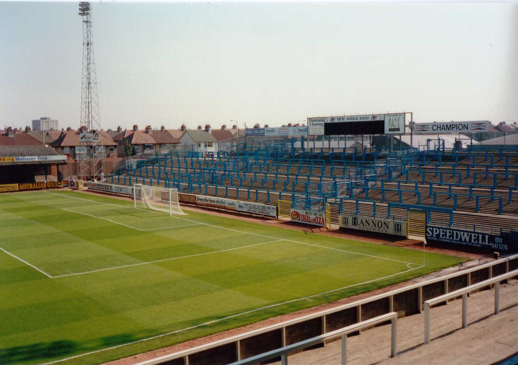 Total Tranmere Prenton Park throughout the years