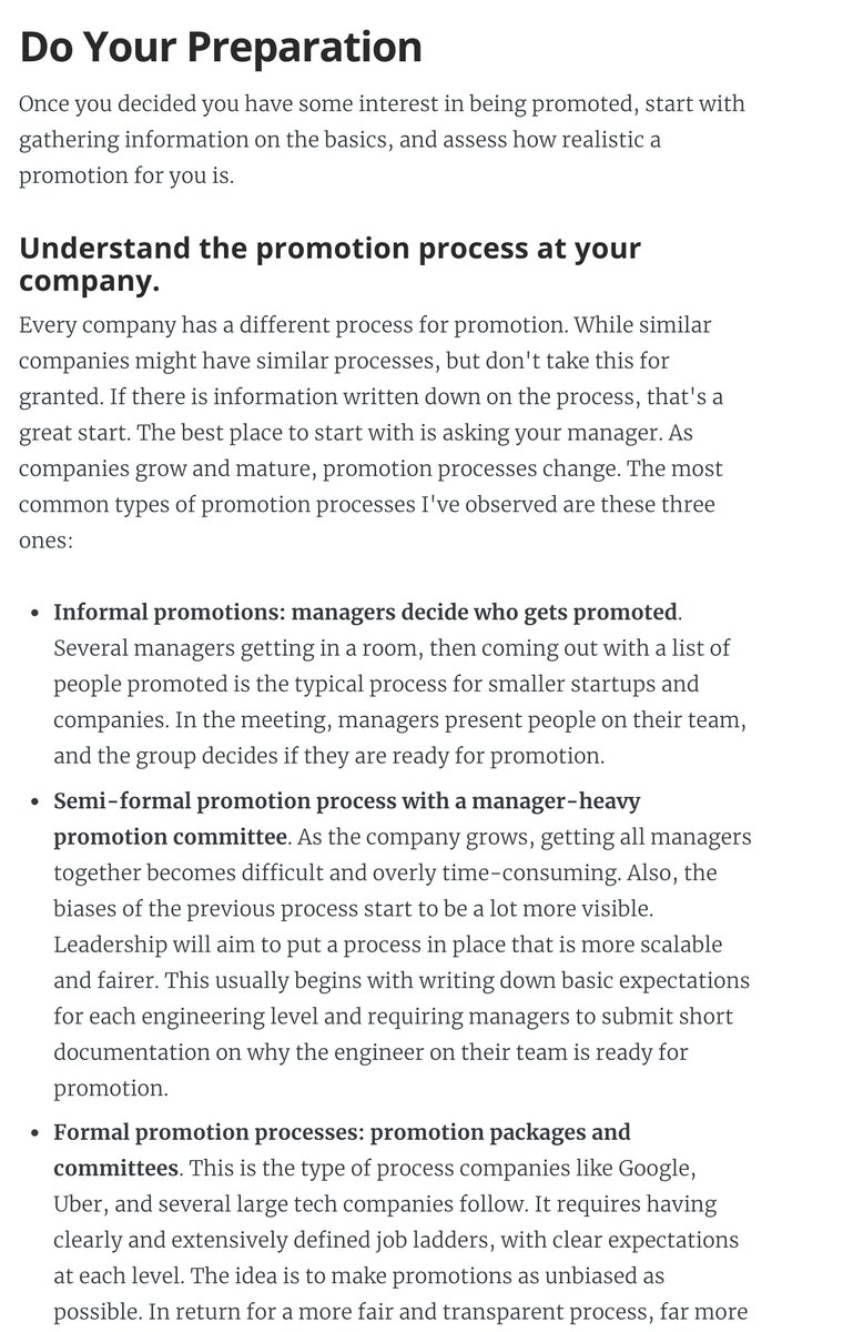 How do you bring up the topic of promotions with your manager?My 7 pieces of advice (thread)1. Understand how proms work at your company.2. Talk with your manager: get them on your side. If you don't bring it up: don't expect it to happen.