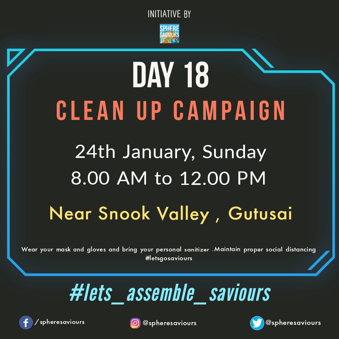 SphereSaviours's tweet photo. Day 18 - Clean up Campaign 
We request all the volunteers and interested one to  join us in this campaign and make it successful . Spread this message among all your friends , relatives and family and encourage them to participate .
  @chaibasa_ulb
@DC_Chaibasa https://t.co/fsiilfzDkG