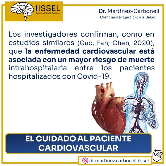 Edu_MCarbonell's tweet photo. 1⃣Informes científicos muestran la importancia del Ejercicio en la Salud Cardiovascular(CV)2⃣Peor pronóstico en el paciente Covid con alteración CV3⃣Los centros de entrenamiento dirigidos por profesionales son cerrados���️Algo falla  #somosesenciales @ConsejoCOLEF Sigue leyendo👇🏼 https://t.co/l2rrsa09rA