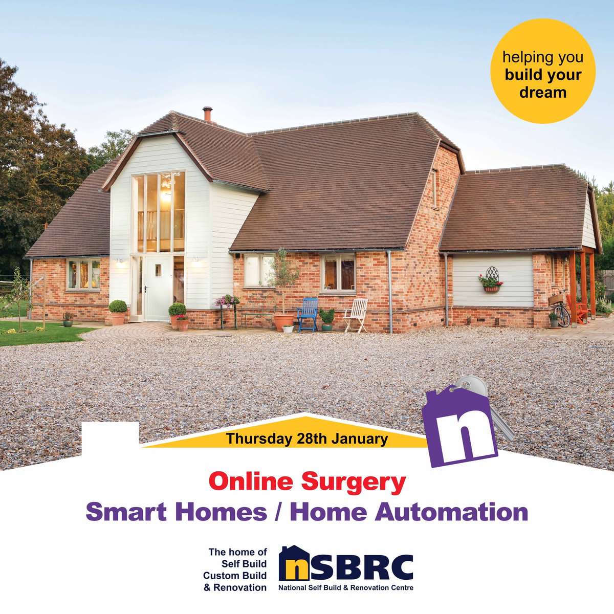 Join us for our FREE online surgery on Smart #Homes via #Zoom
Thurs 28 Jan. 
Featuring host, David Hilton and selected NSBRC exhibitors @zoneyourhome <a href="/AperioAV/">Aperio Audio Visual</a> <a href="/Admsystemsltd/">ADM Systems</a> &amp; <a href="/mosstechnical/">Moss Technical</a> 

Info &amp; Book: bit.ly/3sJL7V1

Ideal session for #Selfbuild &amp; #Renovation 🏡