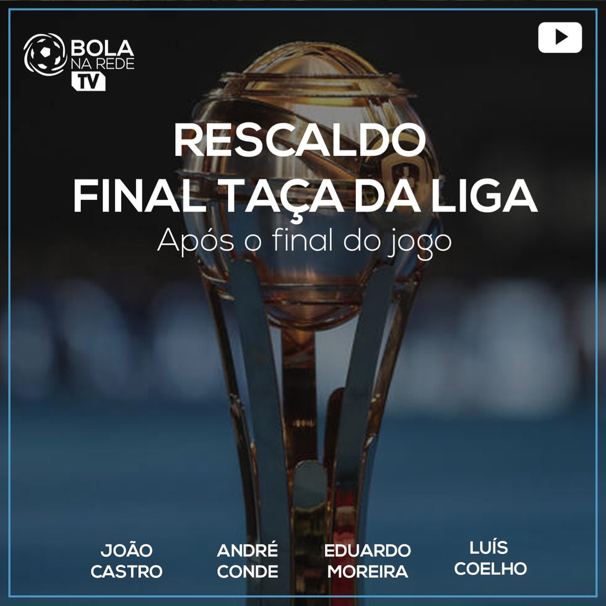 📝 #BnRTV TAÇA DA LIGA 🏆
A final da prova é hoje e nós vamos estar em direto, logo após o final do encontro. Assim que acabar a partida, vai ao nosso Youtube para fazeres o rescaldo connosco! 🔝📺
LIVE EM ➡️ https://t.co/UyjvHKd7Kw https://t.co/SCtuvopeMv