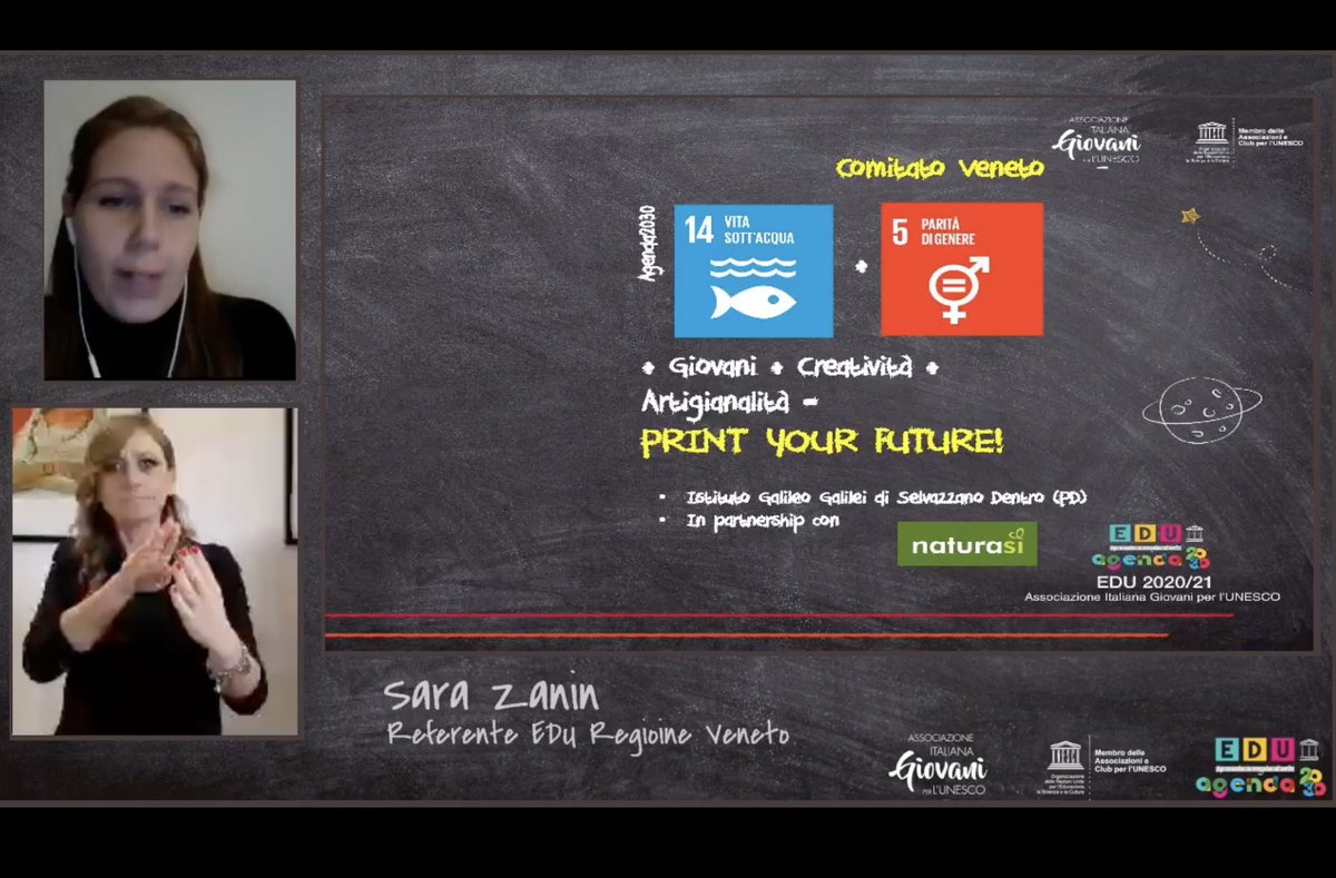 MartaLelli's tweet photo. #backtoschool - Sara Zanin, referente EDU @aigu_official Veneto, presenta il progetto #printyourfuture, che coniuga l'obiettivo 14 e l'obiettivo 5 dell'#Agenda2030
"Non è più possibile pensare di perseguire un obiettivo senza integrarlo con gli altri" https://t.co/9yxCA3iC0J