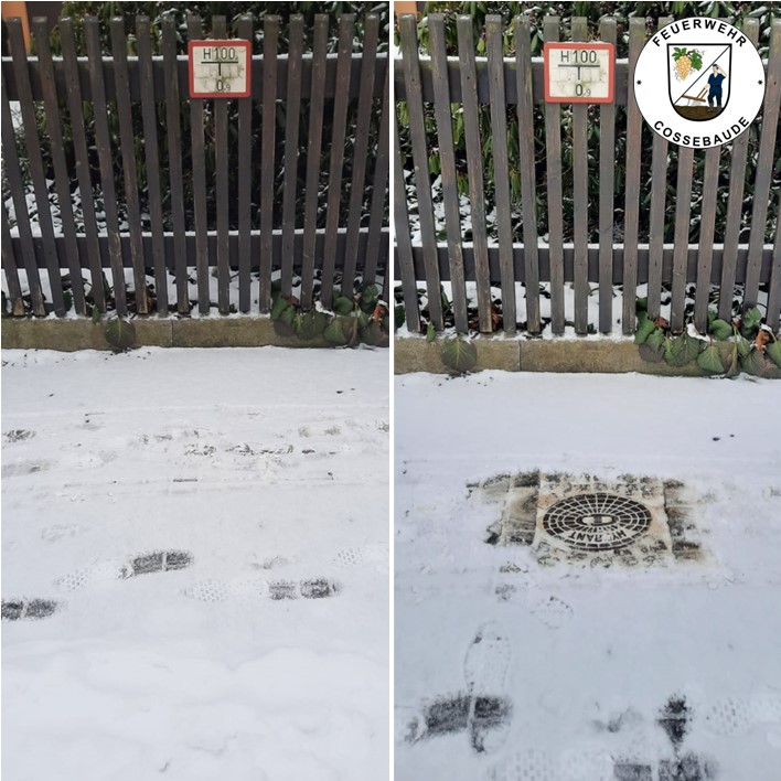FF_Cossebaude's tweet photo. ℹ️ Ein wichtiger Hinweis zur aktuellen Wettersituation: Denkt beim Räumen des Gehweges auch an die Hydranten und die dazu gehörigen Schilder.
Das kann uns beim Löschen wertvolle Zeit sparen, wenn es um Euer Haus oder das Eures Nachbarn geht. https://t.co/TPnLAo3D3v