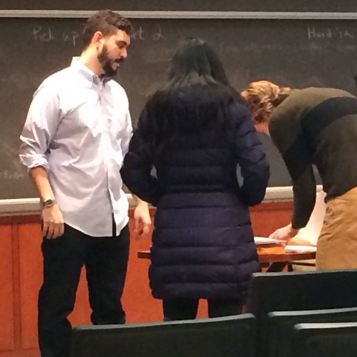 I wear it every time I teach and feel really proud. I don't usually wear it at conferences because I don't like to travel with it. Here's a picture of me wearing the watch, taken by my mom when she and my dad came to class.