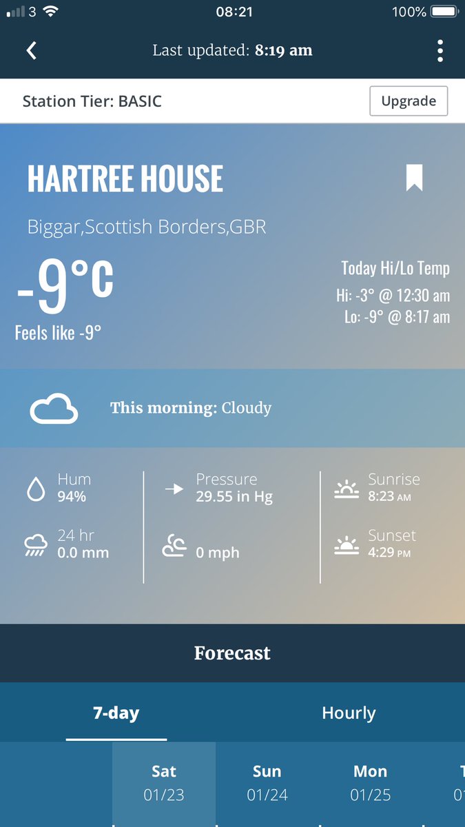 ⁦<a href="/highlandweather/">Highlandweather</a>⁩. With a full covering of snow, clear skies, and light winds the temperature plummeted again last night here ⁦@HartreeEstates⁩