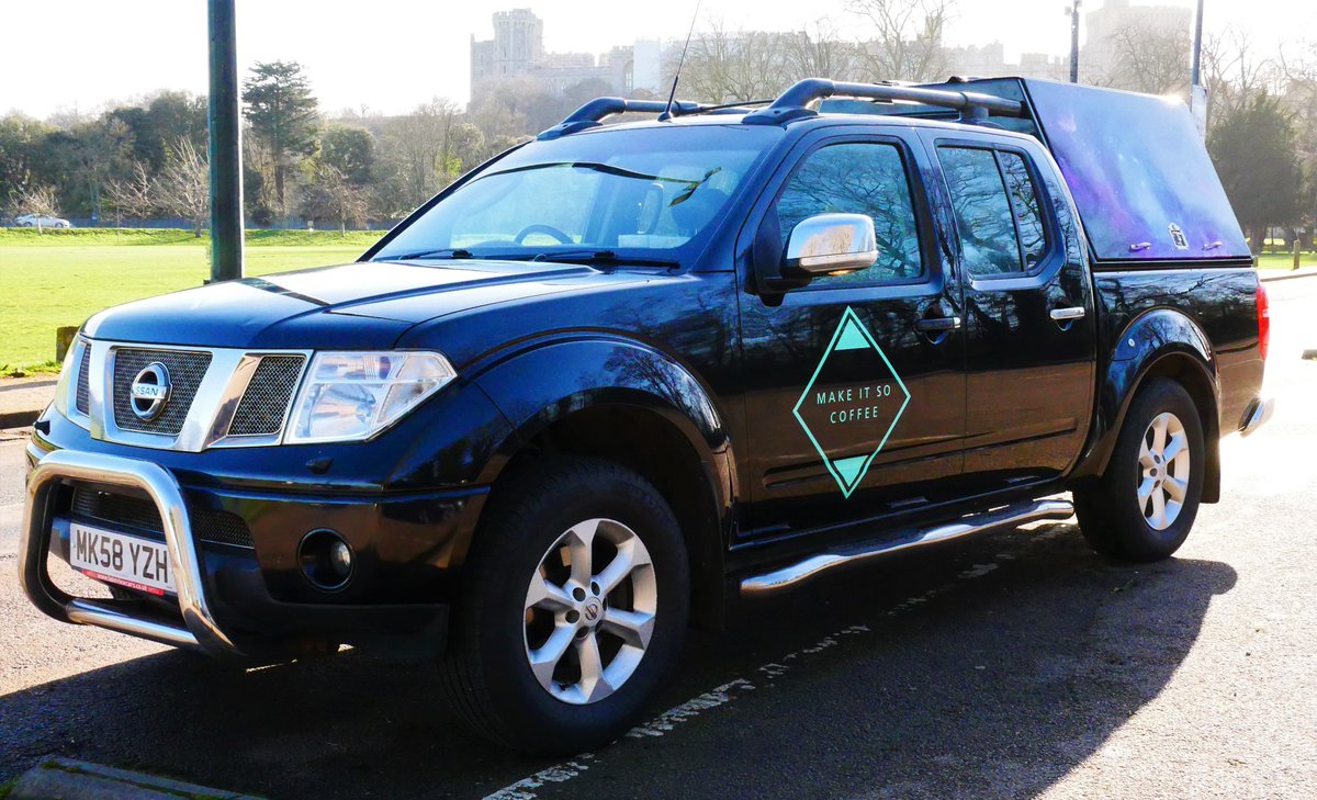 MakeItSoCoffee's tweet photo. Here's proof of the mighty Navara's adaptability, have you ever seen a coffee truck navara?! @Nissan @NissanUKPR @NissanUK https://t.co/Ujrxh5y3Pq